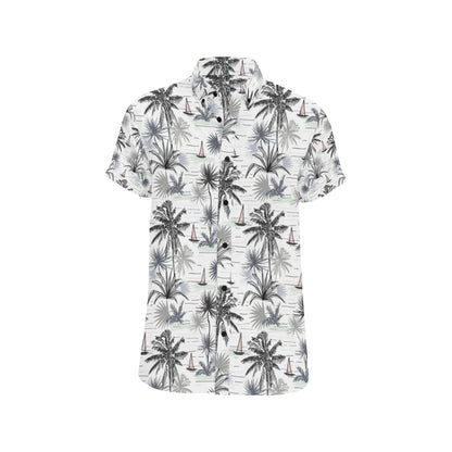 Pacific island Pattern Print Design A04 Men's Short Sleeve Button Up Shirt