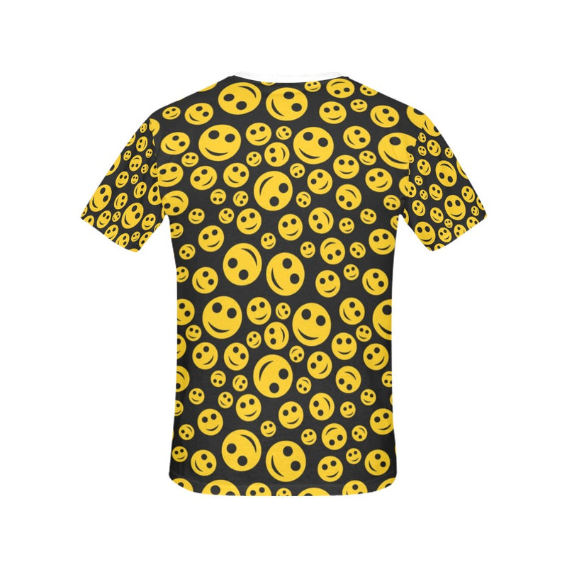 Smiley Face Emoji Print Design LKS304 Women's  T-shirt