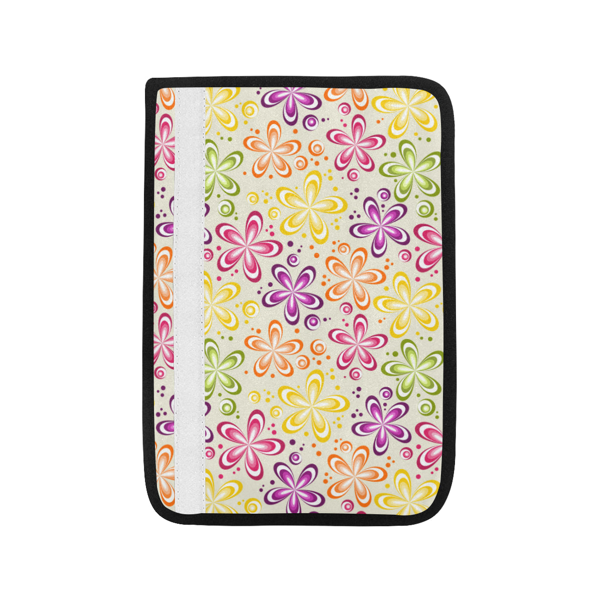 Flower Power Colorful Design Print Car Seat Belt Cover