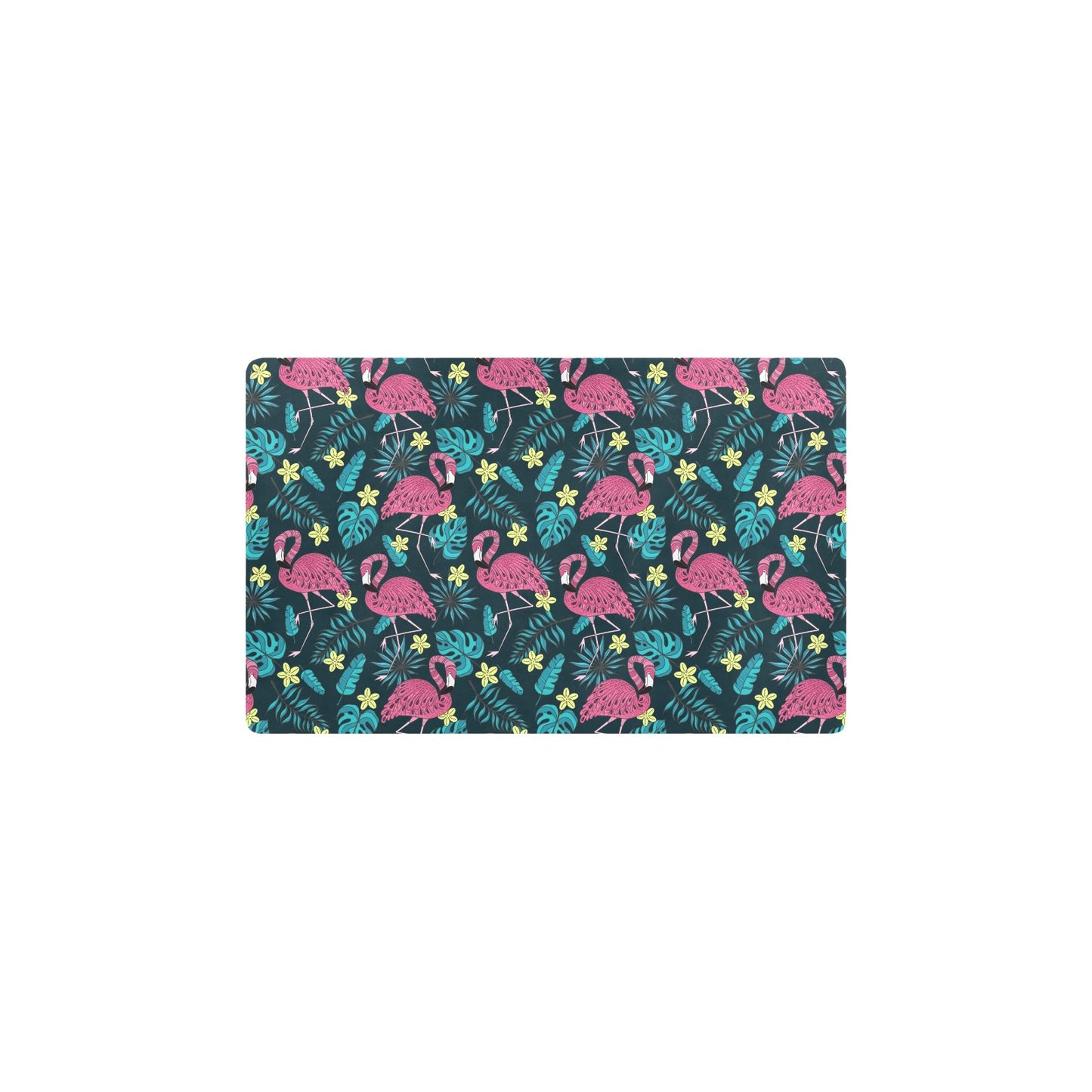 Flamingo Print Pattern Kitchen Mat