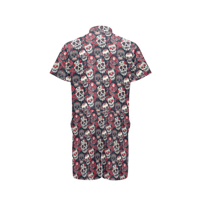 Sugar Skull Print Design LKS303 Men's Romper