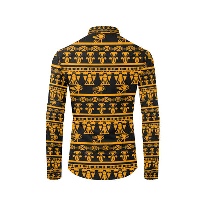 Eye of Horus Tribal Egypt Pattern Men's Long Sleeve Shirt