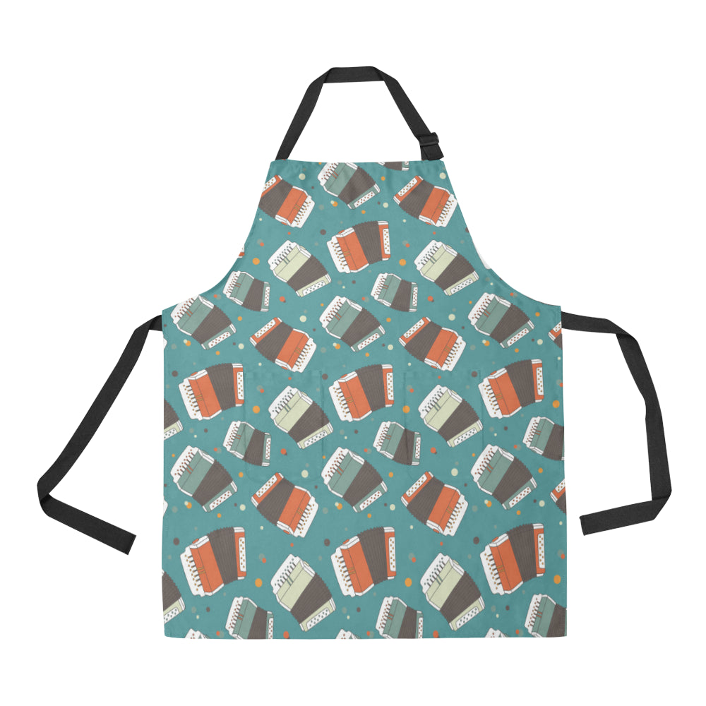 Accordion Pattern Print Design 02 Apron with Pocket