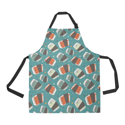 Accordion Pattern Print Design 02 Apron with Pocket