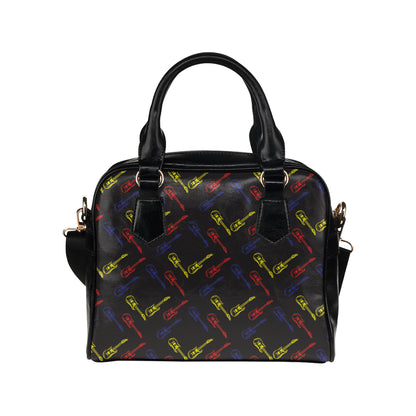 Electric Guitar Pattern Print Design 03 Shoulder Handbag