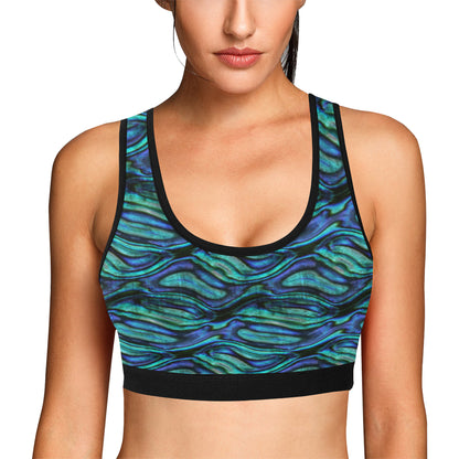 Abalone Pattern Print Design 02 Sports Bra