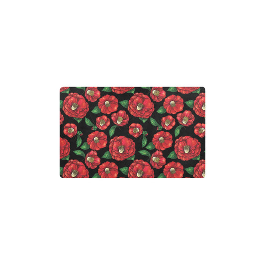 Camellia Pattern Print Design CM07 Kitchen Mat