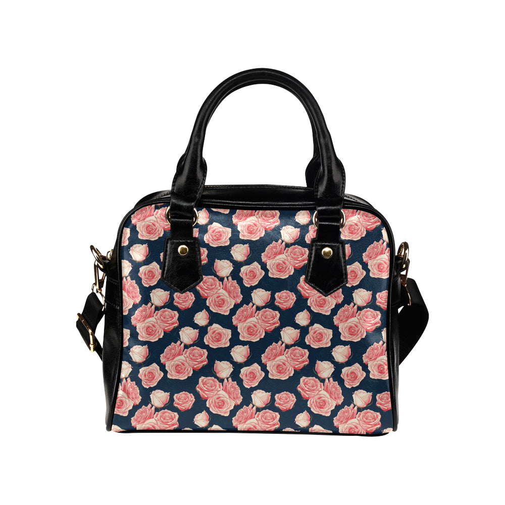 Rose Pattern Print Design A03 Shoulder Handbag
