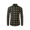 Gold Tribal Turtle Polynesian Design Men's Long Sleeve Shirt