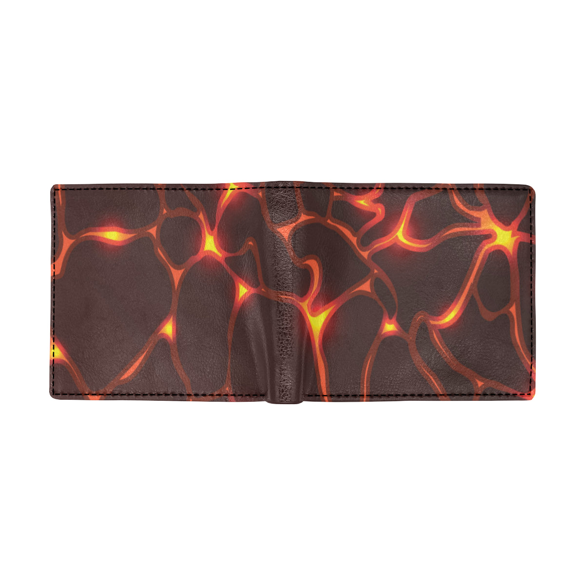 Lava Pattern Print Design 02 Men's ID Card Wallet
