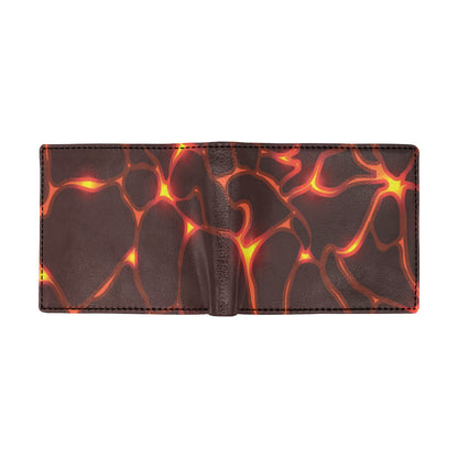 Lava Pattern Print Design 02 Men's ID Card Wallet