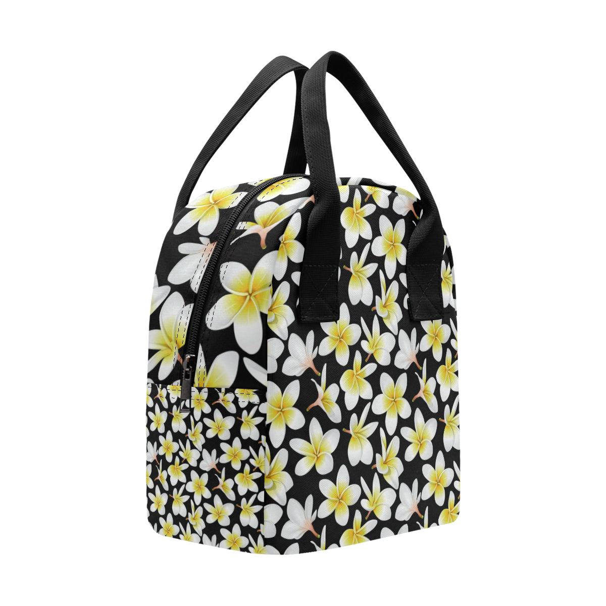 Yellow Plumeria Hawaiian Flowers Insulated Lunch Bag