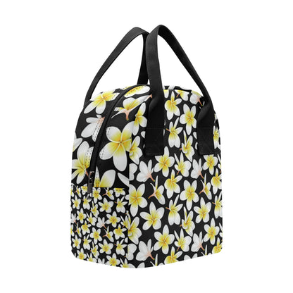 Yellow Plumeria Hawaiian Flowers Insulated Lunch Bag