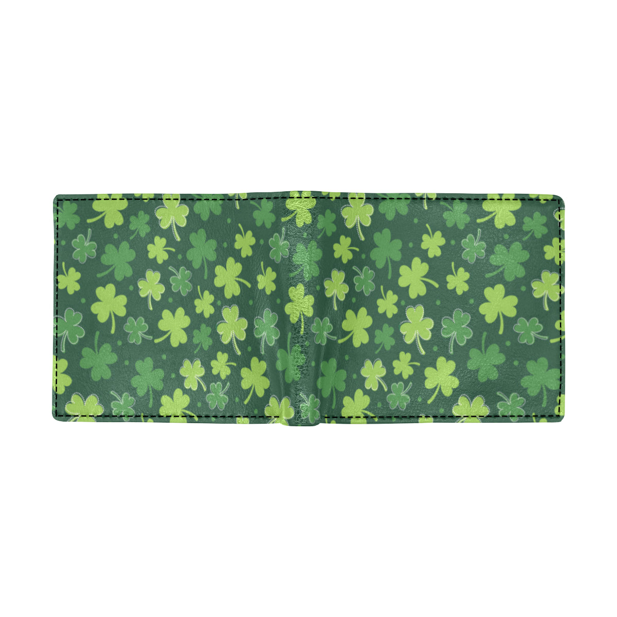 Clover  Pattern Print Design 02 Men's ID Card Wallet