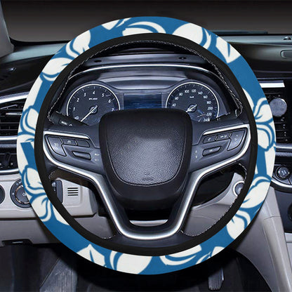 Plumeria Pattern Print Design PM013 Steering Wheel Cover with Elastic Edge