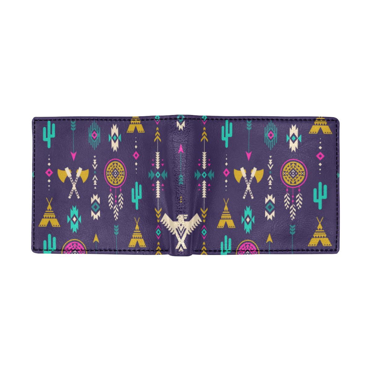 Native American Eagle Indian Pattern Men's ID Card Wallet