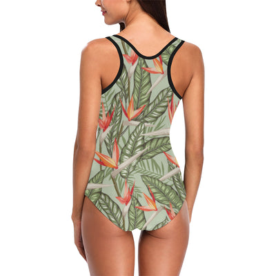 Bird Of Paradise Pattern Print Design BOP08 Women Swimsuit