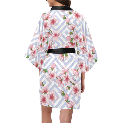 Cherry Blossom Pattern Print Design CB07 Women Kimono Robe