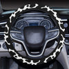 Cow Skin Pattern Print Design 04 Steering Wheel Cover with Elastic Edge