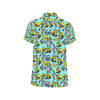 Angelfish Pattern Print Design 02 Men's Short Sleeve Button Up Shirt