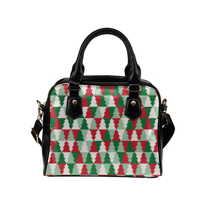 Christmas Tree Pattern Print Design 01 Shoulder Handbag
