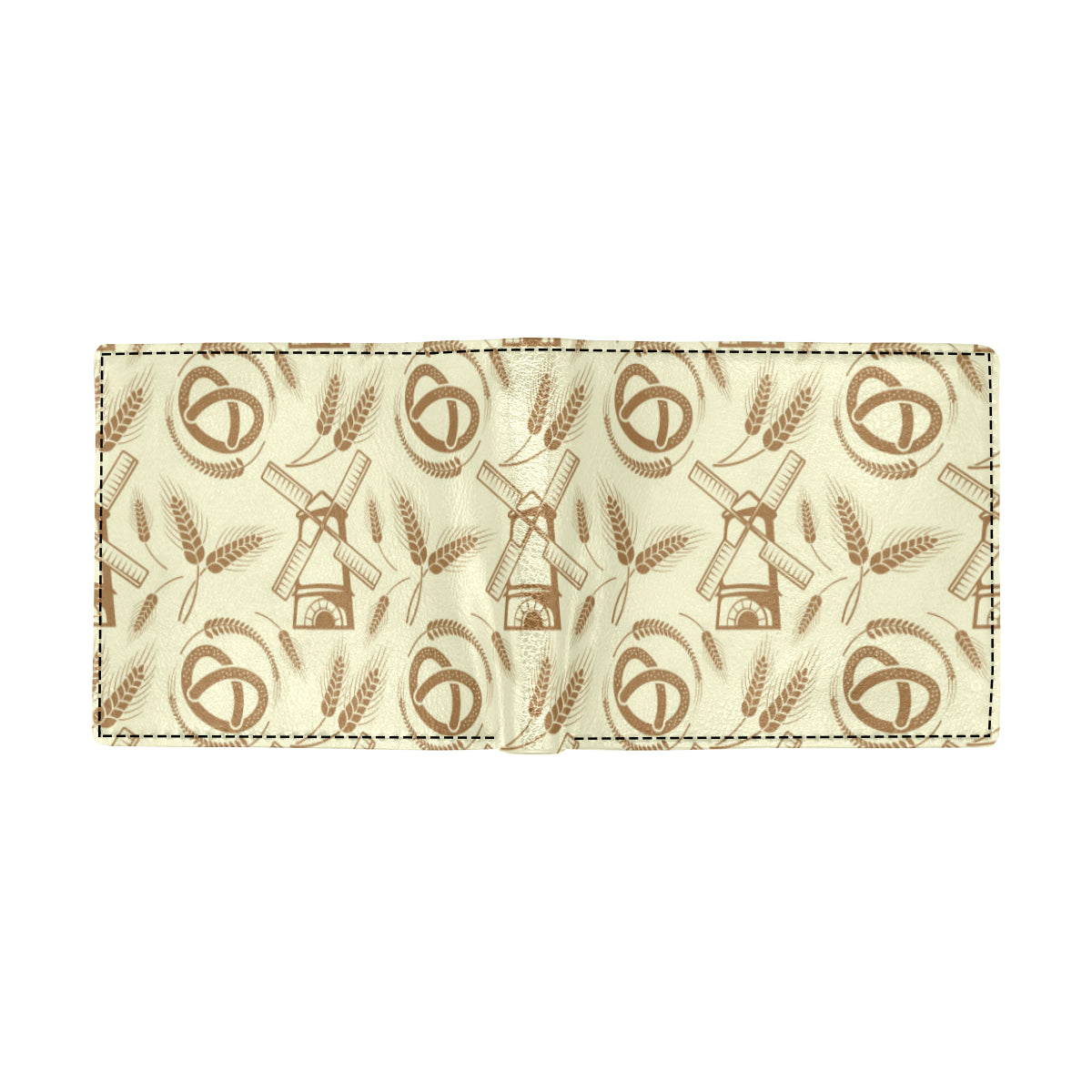 Agricultural Windmills Print Design 03 Men's ID Card Wallet