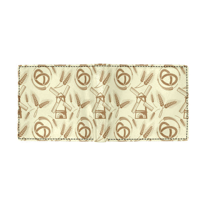 Agricultural Windmills Print Design 03 Men's ID Card Wallet