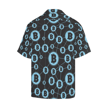 Cryptocurrency Pattern Print Design 02 Men's Hawaiian Shirt