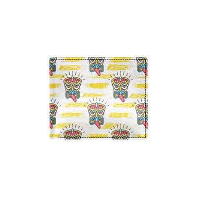 Tiki Smile Mask Print Pattern Men's ID Card Wallet