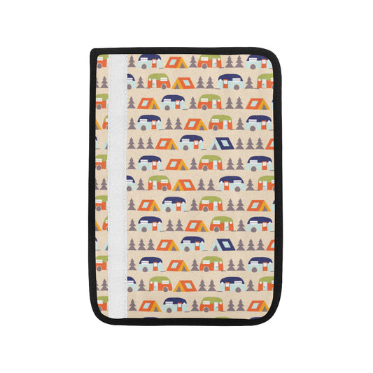 Camper Tent Pattern Print Design 03 Car Seat Belt Cover