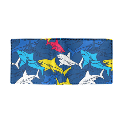 Shark Color Pattern Men's ID Card Wallet