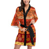 African Pattern Print Design 04 Women's Short Kimono