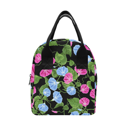 Morning Glory Pattern Print Design MG04 Insulated Lunch Bag