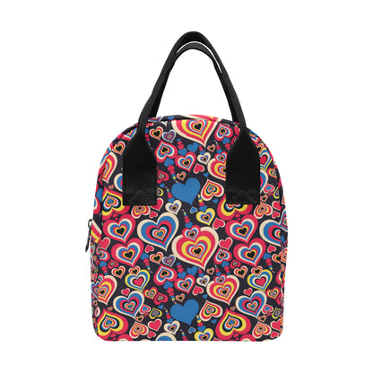Heart Pattern Print Design HE08 Insulated Lunch Bag
