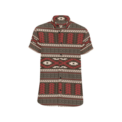 Native Pattern Print Design A03 Men's Short Sleeve Button Up Shirt