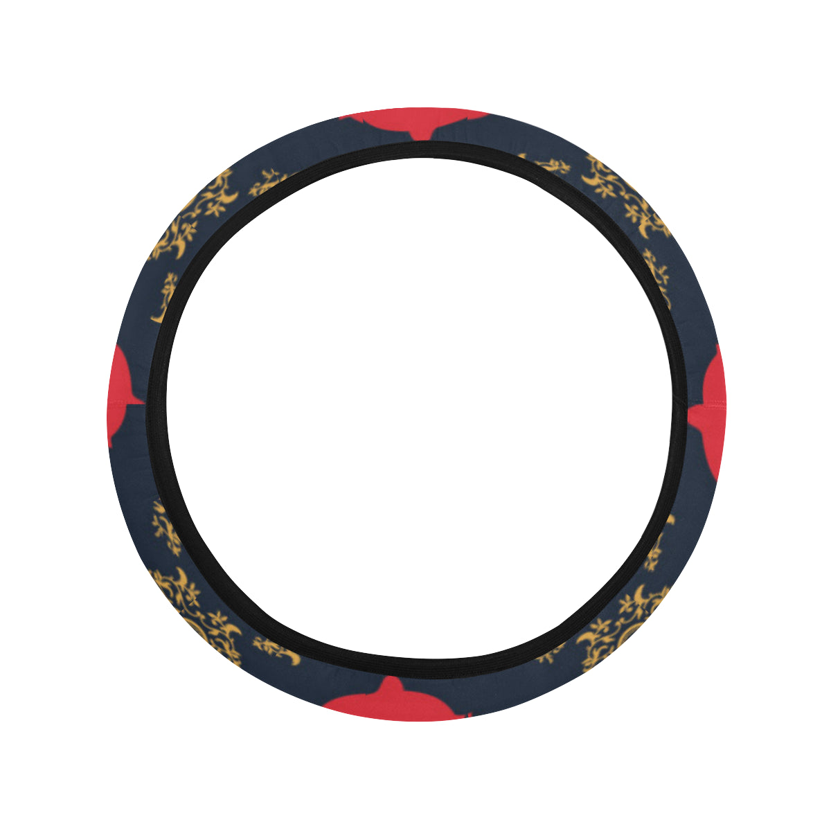 Rooster Pattern Print Design A02 Steering Wheel Cover with Elastic Edge