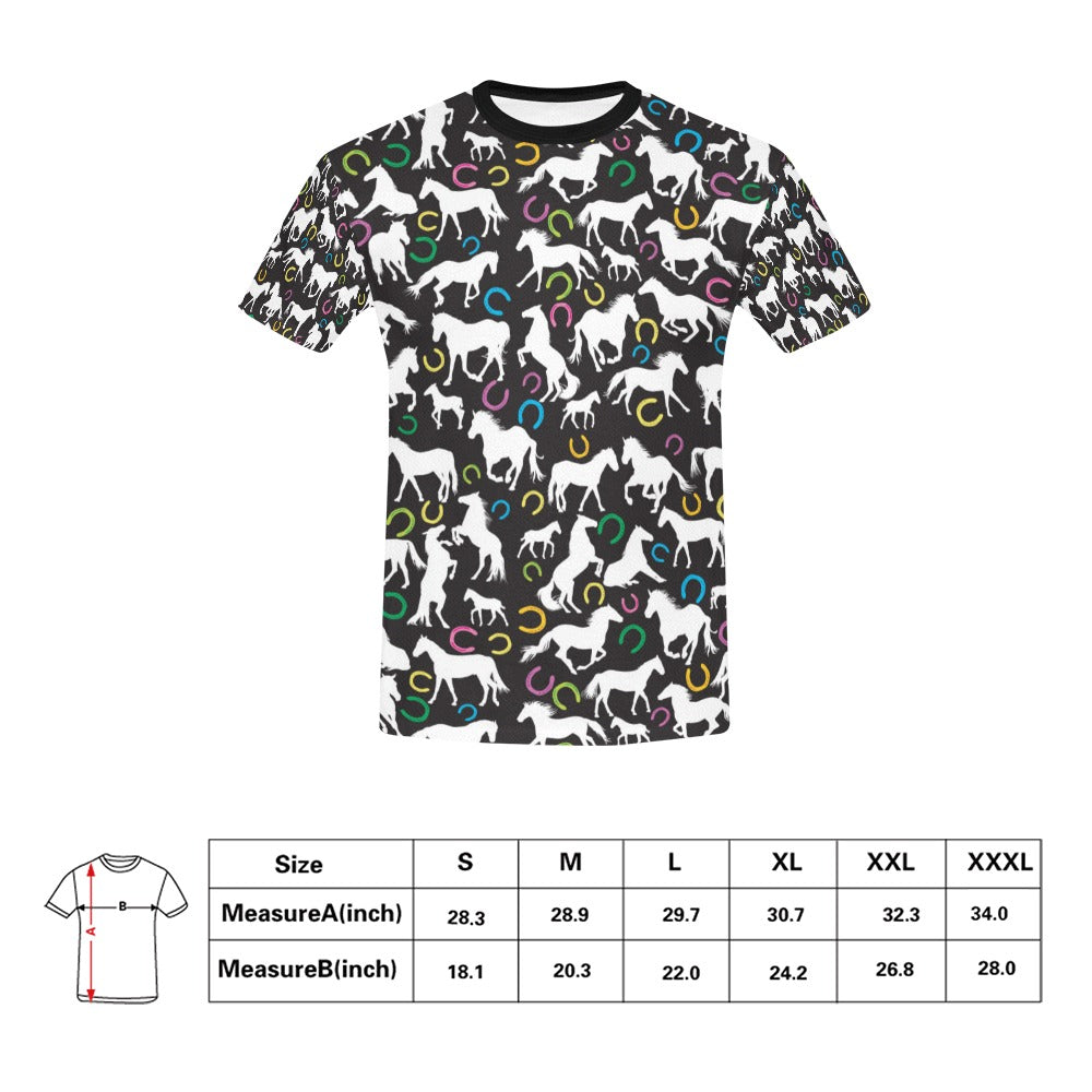 Horse Hoof Colorful Print Design LKS301 Men's All Over Print T-shirt