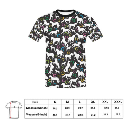 Horse Hoof Colorful Print Design LKS301 Men's All Over Print T-shirt