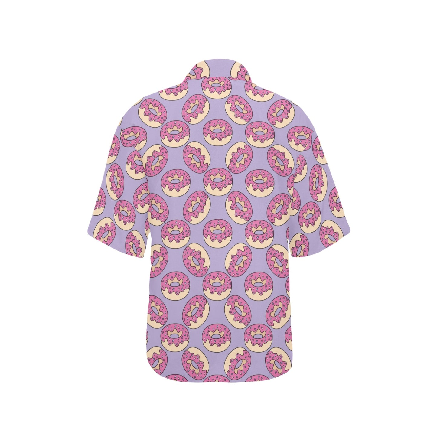 Donut Pattern Print Design DN015 Women's Hawaiian Shirt
