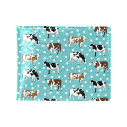 Cattle Print Design LKS405 Men's ID Card Wallet