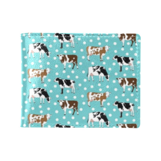 Cattle Print Design LKS405 Men's ID Card Wallet