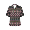 Ethnic Dot Style Print Pattern Women's Hawaiian Shirt