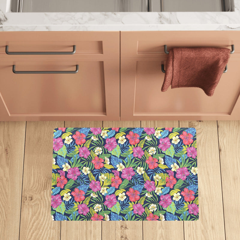 Hibiscus Print Design LKS3010 Kitchen Mat