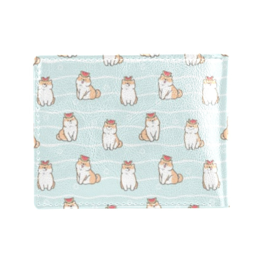 Shiba Inu Print Design LKS3011 Men's ID Card Wallet