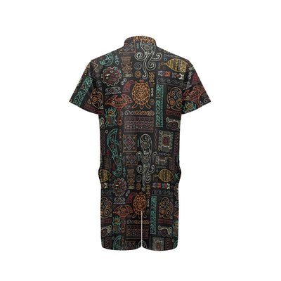 Polynesian Pattern Print Design A04 Men's Romper