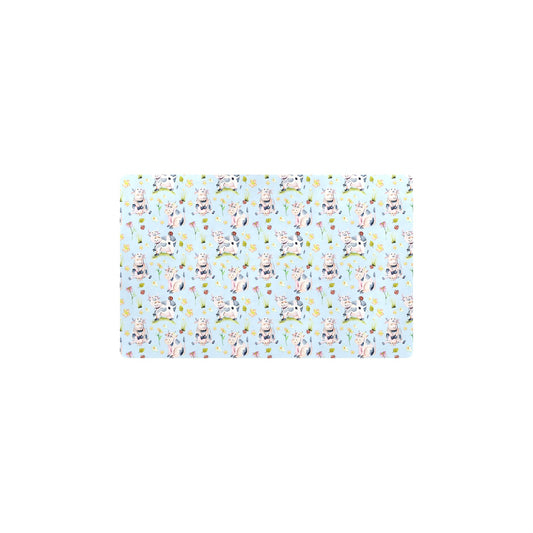 Cow Happy Pattern Print Design 05 Kitchen Mat