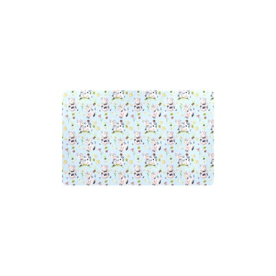 Cow Happy Pattern Print Design 05 Kitchen Mat