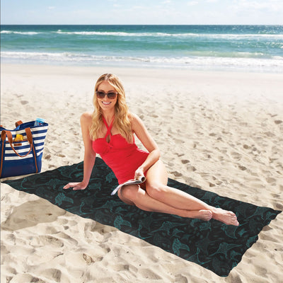 Manta Ray Print Design LKS402 Beach Towel 32" x 71"