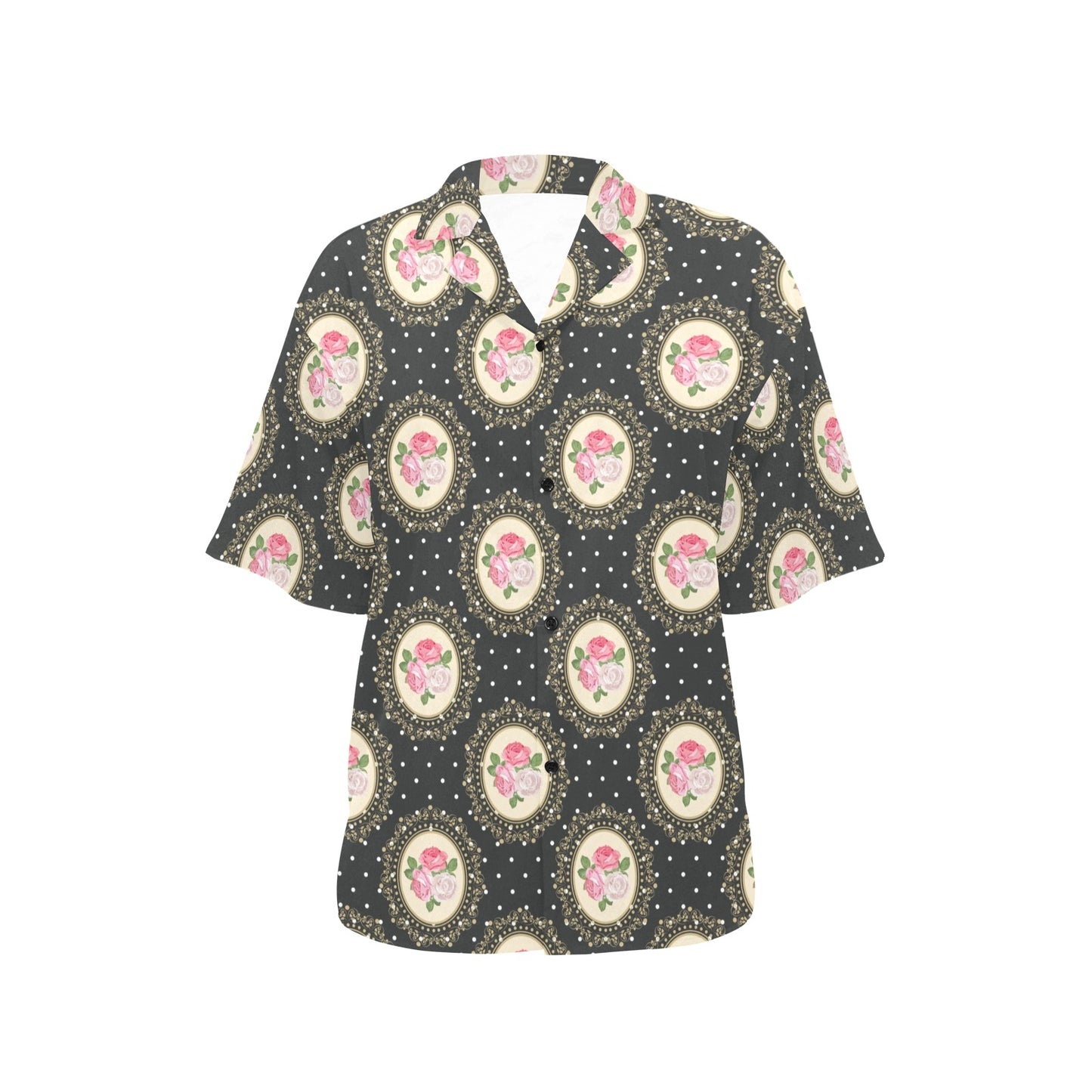 Rose Pattern Print Design RO015 Women's Hawaiian Shirt