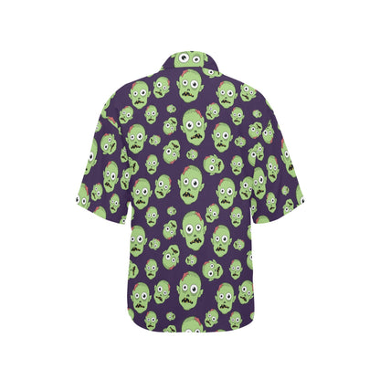 Zombie Print Design LKS303 Women's Hawaiian Shirt